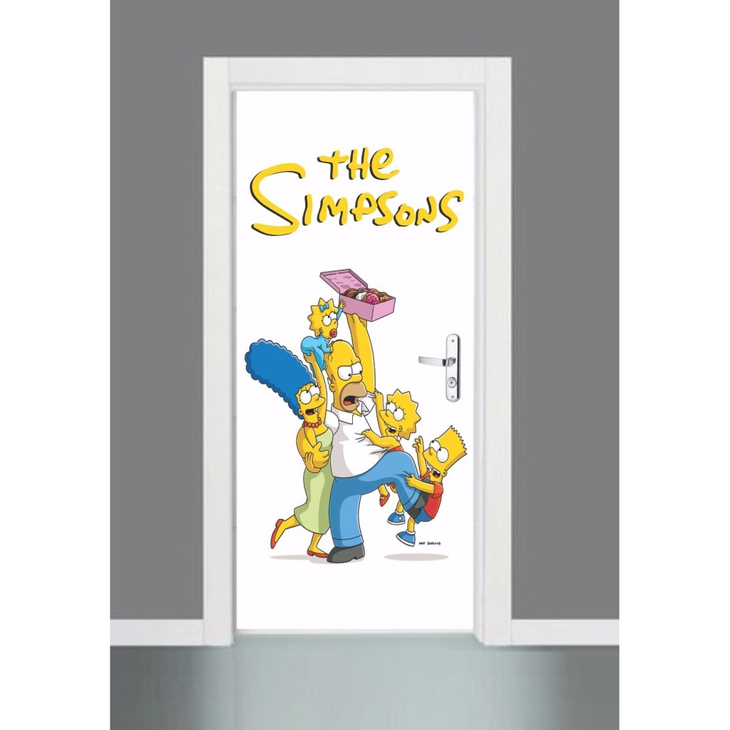 Adesivo Decorativo Parede Porta Simpsons Bart Homer Duff New