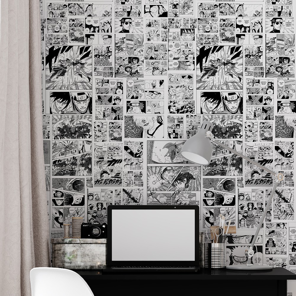 Papel De Parede Adesivo Teens Mangá Quadrinho Hq Naruto