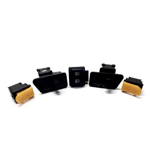 Kit 5 Botões Pisca Farol Partida Luz Buzina Sundow Web .