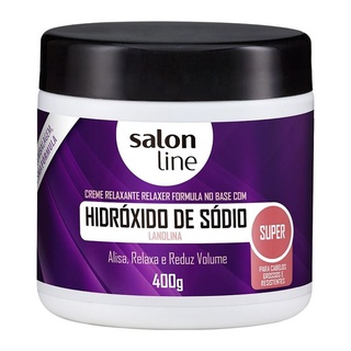 Salon Line Hidroxido de Sodio Tradicional 400 gr Super Cabelos Grossos ou Resistentes