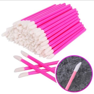 Kit 50 pincel aplicador descartável de batom gloss extensão limpeza de cílios