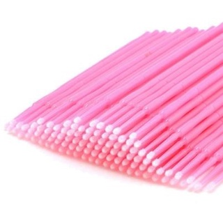 100 Microbrush Fino Para Alongamento E Permanente De Cílios - 100 Unidades