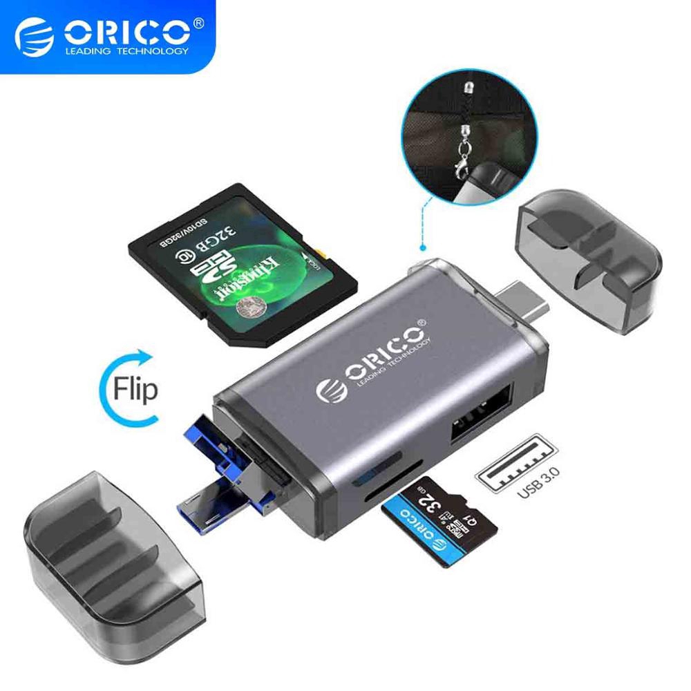 Orico 6 Em 1 Leitor De Cartão Usb 30 Micro Usb 20 Tipo C Para Sd Micro Sd Tf Adaptador Smart 7656