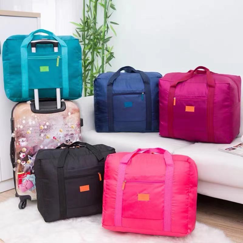 Engrave theft fret Bolsa mala para viagem dobrável impermeável com grande capacidade e alça |  Shopee Brasil