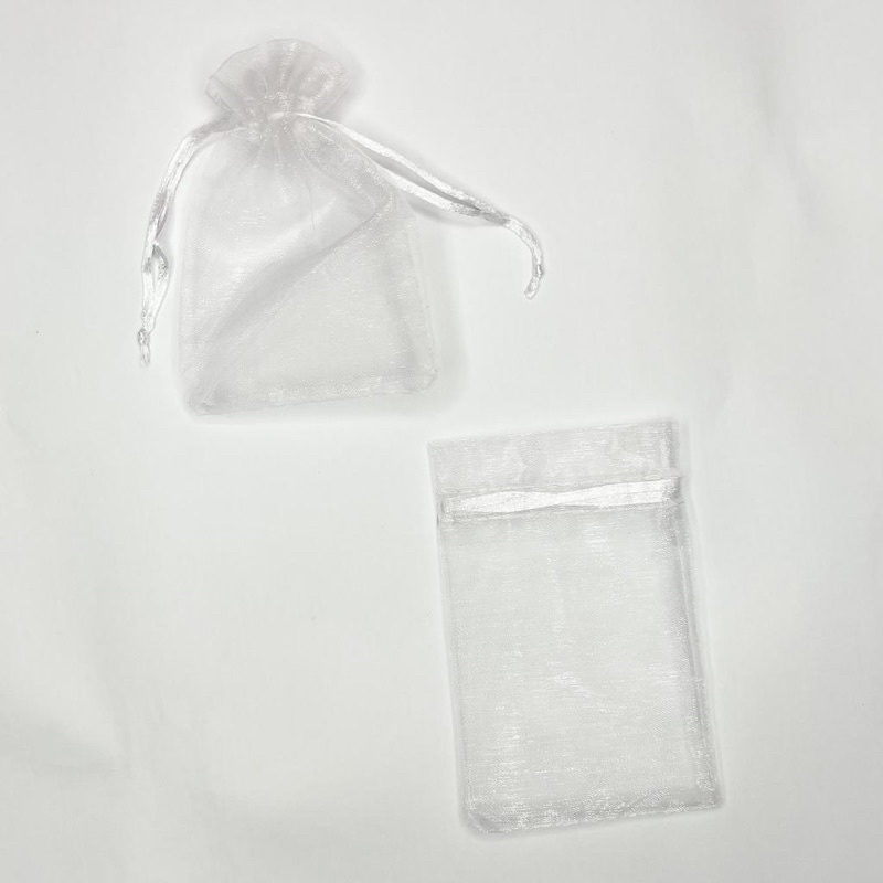 Kit 10 Unidades Saquinho Organza 7 x 11cm Branco Lembrancinha Casamento