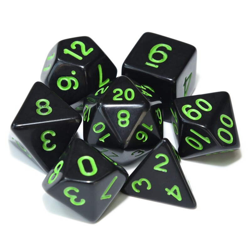 Conjunto com 7 Dados Opacos - Red Opaque Dice - Dados de RPG