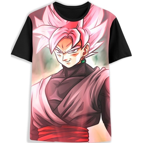 Camisa Camiseta 3d Full Anime Goku Black Ssj Rose | Shopee Brasil