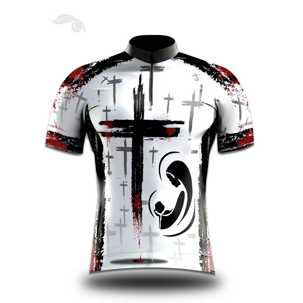 Camisa Camiseta Ciclismo Caminho Fé Personalizada mc