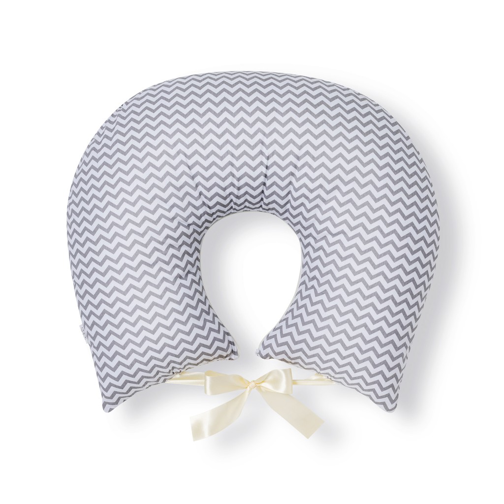 Almofada Para Amamentação Travesseiro - ZIG ZAG CINZA