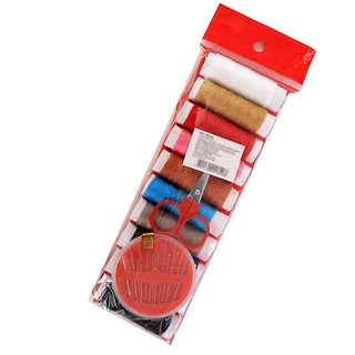Kit De Costura Com 12 Linhas, 10 Agulhas e 1 Tesoura (HU72102)