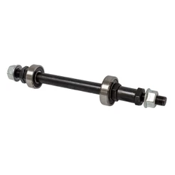 Eixo Traseiro Com Rolamento 3/8x175mm Bicicleta Bike Porca