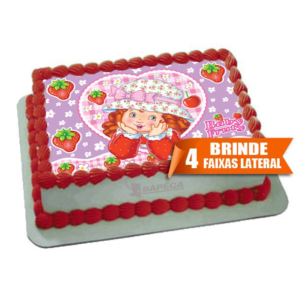Papel arroz Moranguinho Baby Frutty 20x30cm para Bolo de 4kg