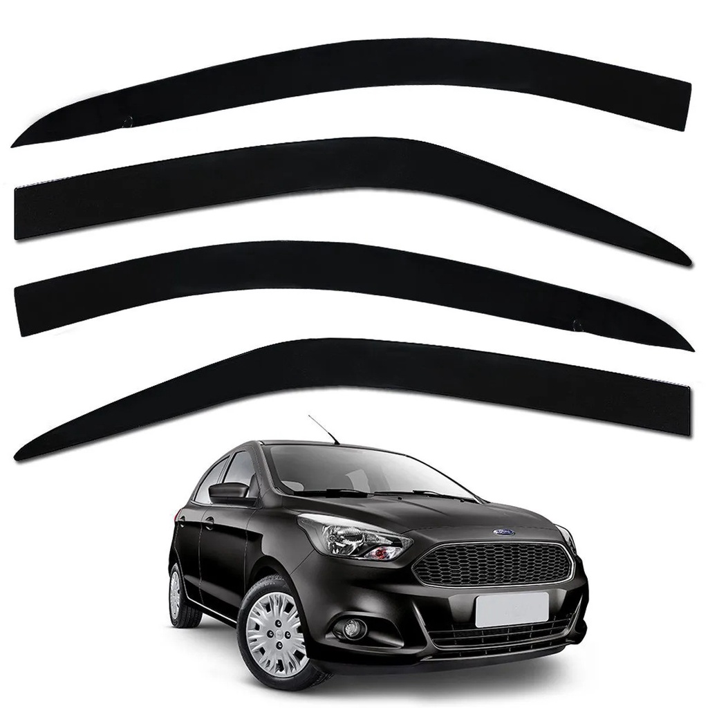 Jogo Calha De Chuva Ford Ka Novo Hatch Sedan 4p 16/2021 em Oferta na Shopee