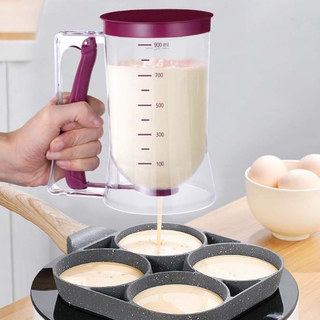 Dispensador De Massa Manual 900ml Cupcake Pancake Waffle