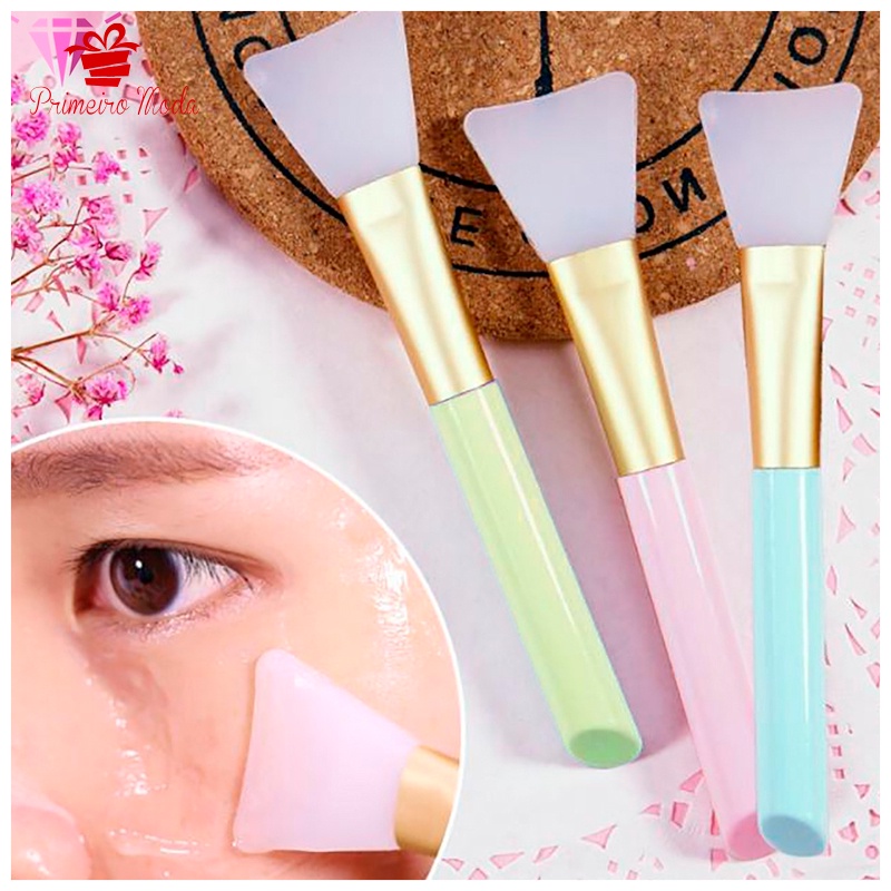 2 Pincel silicone máscara de argila e máscara diversas aplicador de silicone colorido