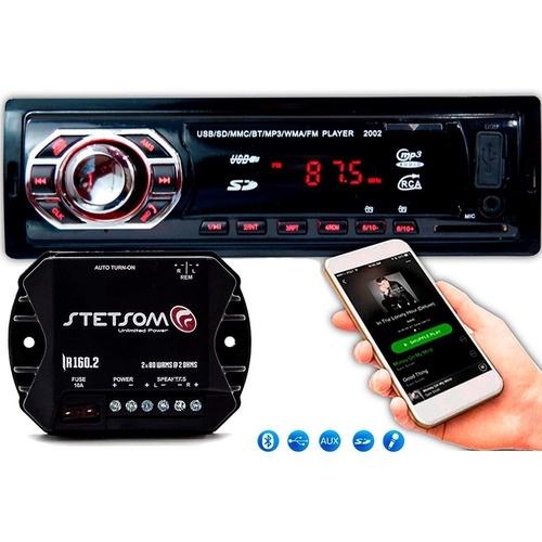 Kit Modulo Stetsom Ir160 + Radio Mp3 Player Sd Usb Bluetooth em Oferta na Shopee