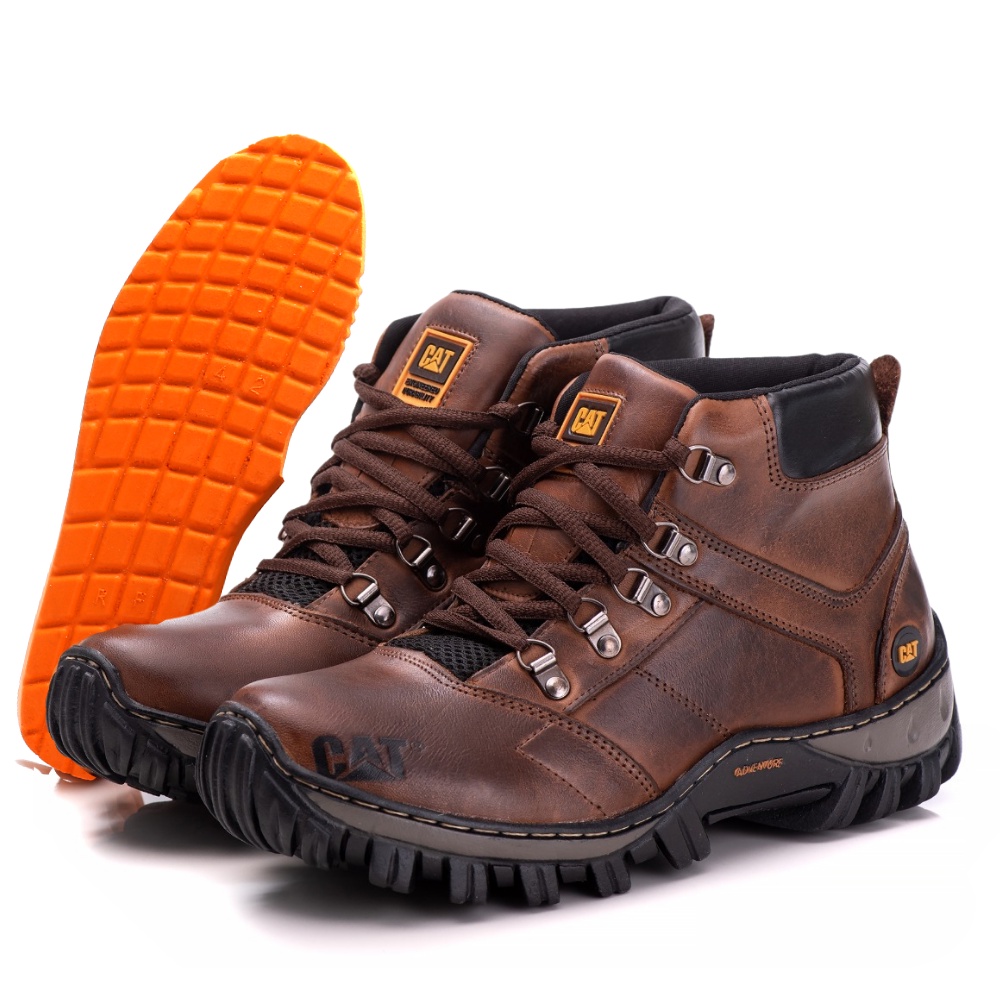 Bota Masculina Caterpillar Resistente em Couro