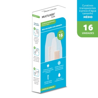 Curativos À prova dágua - Caixa Com 16 - Multilaser Saúde - HC496