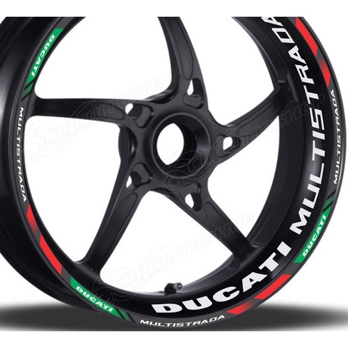 Friso + Adesivo Refletivo D3 Roda Moto Ducati Multistrada