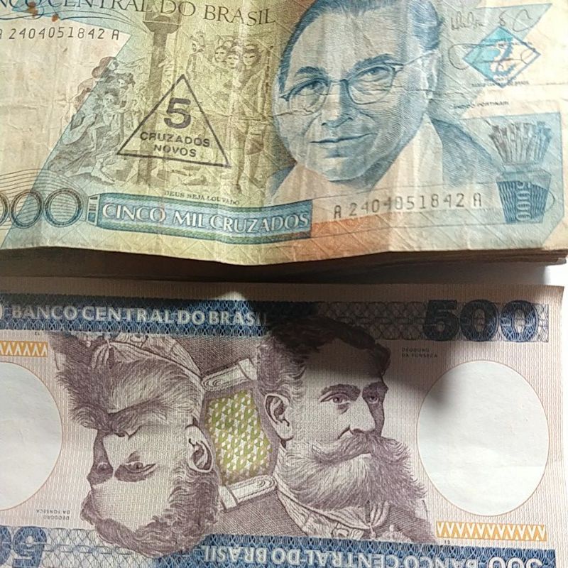 Cedulas variadas cruzeiros e cruzados notas para coleção 10 Cédulas