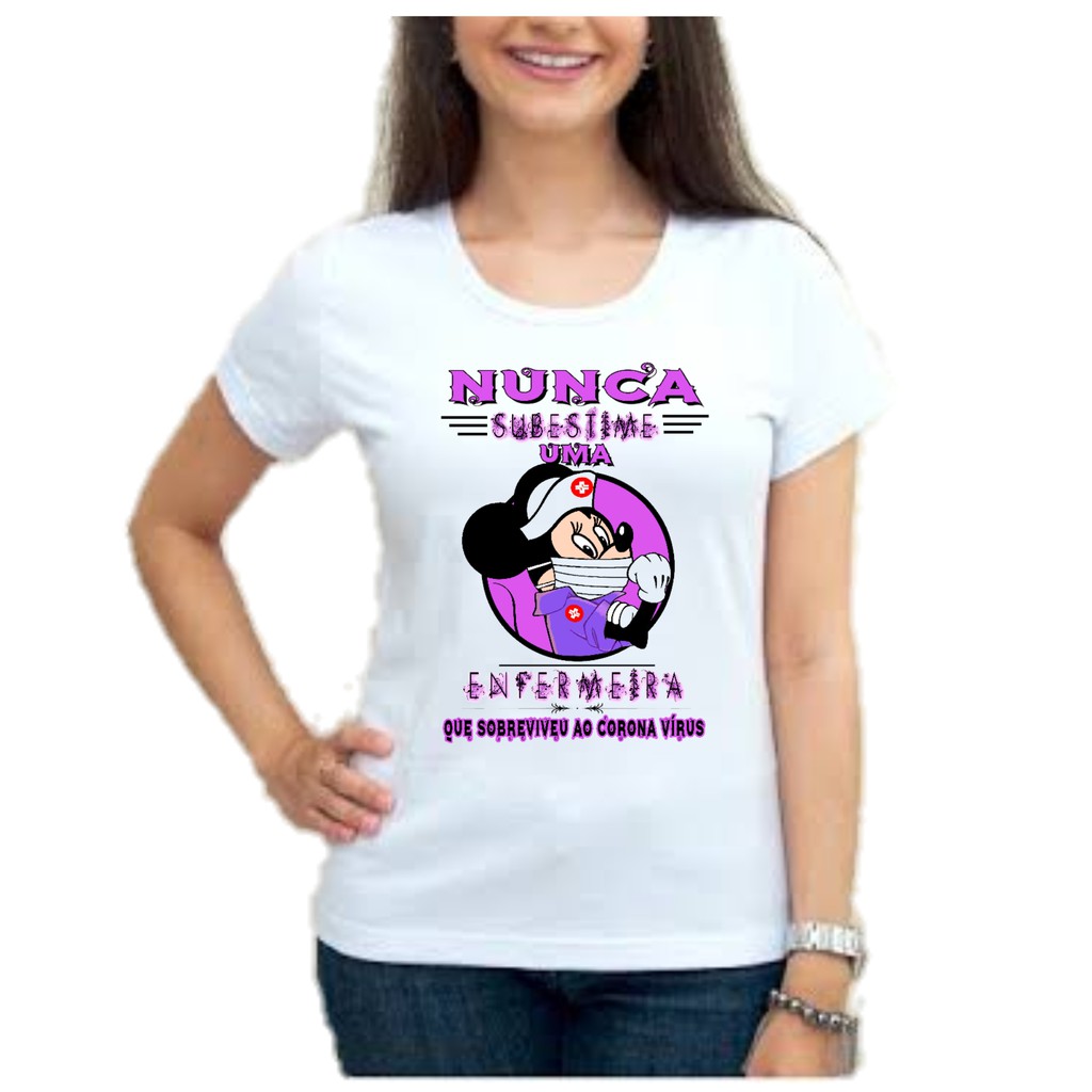 Camiseta Baby look feminina enfermagem enfermeira médica