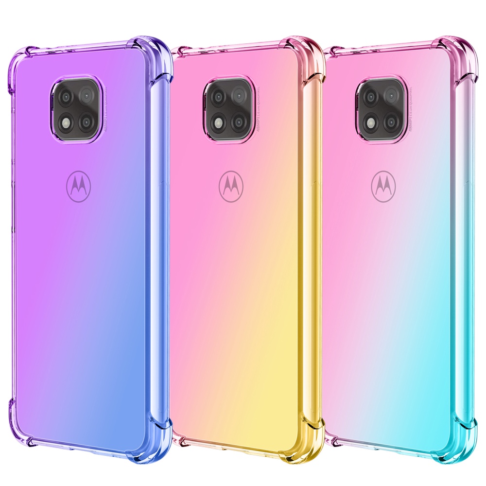 Para Motorola Moto G Power 2021 2022 Puro Gradiente TPU Soft Anti-Queda Estojo Transparente Telefone Celular