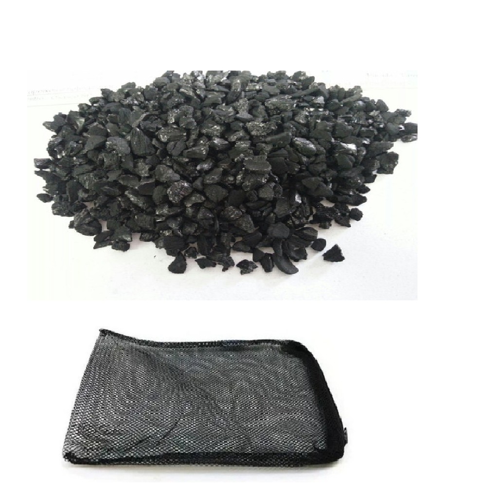 Carvão Ativado para aquarios 1kg + Bag para midias