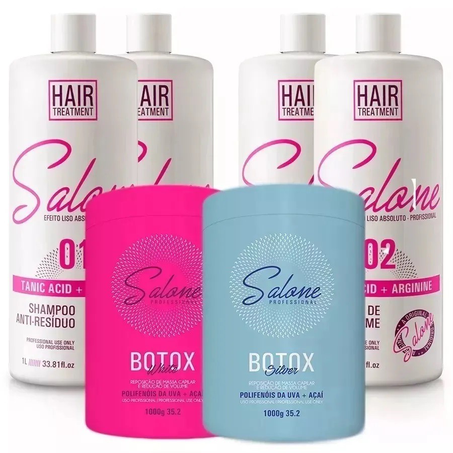 2 Kit Selagem Salone + 1 Btx White + 1 Btx Matizador 1kg.