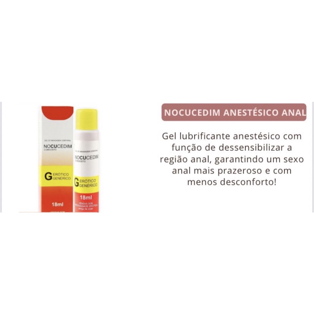 Nocucedim Gel Lubrificante Anestésico Anal 18ml Shopee Brasil