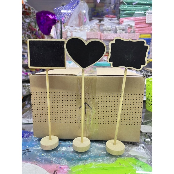 6 mini Lousa Quadro Negro  De Pintura MDF- Altura 23cm