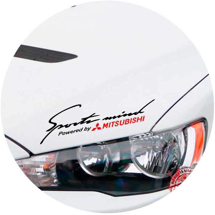 Adesivo Sports Mind Powered by Mitsubishi Carro em Oferta na Shopee