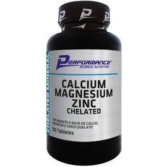 Calcium Magnesium Zinc Chelated - Performance 100 Tabletes.