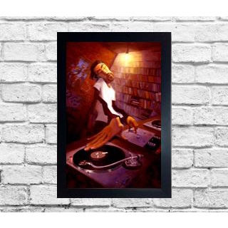 Quadro Grande A3 decorativo DJ Music moldurado 30x40 cm Cod.175 -A3