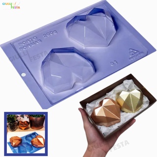 Forma de Coração Diamond Acetato com Silicone para Chocolate Embalagem Para Ovo De Pascoa 200g Trufa Diamantado