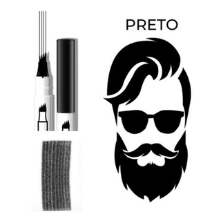 Caneta 4 pontas preenche e define barba sobrancelha 3D
