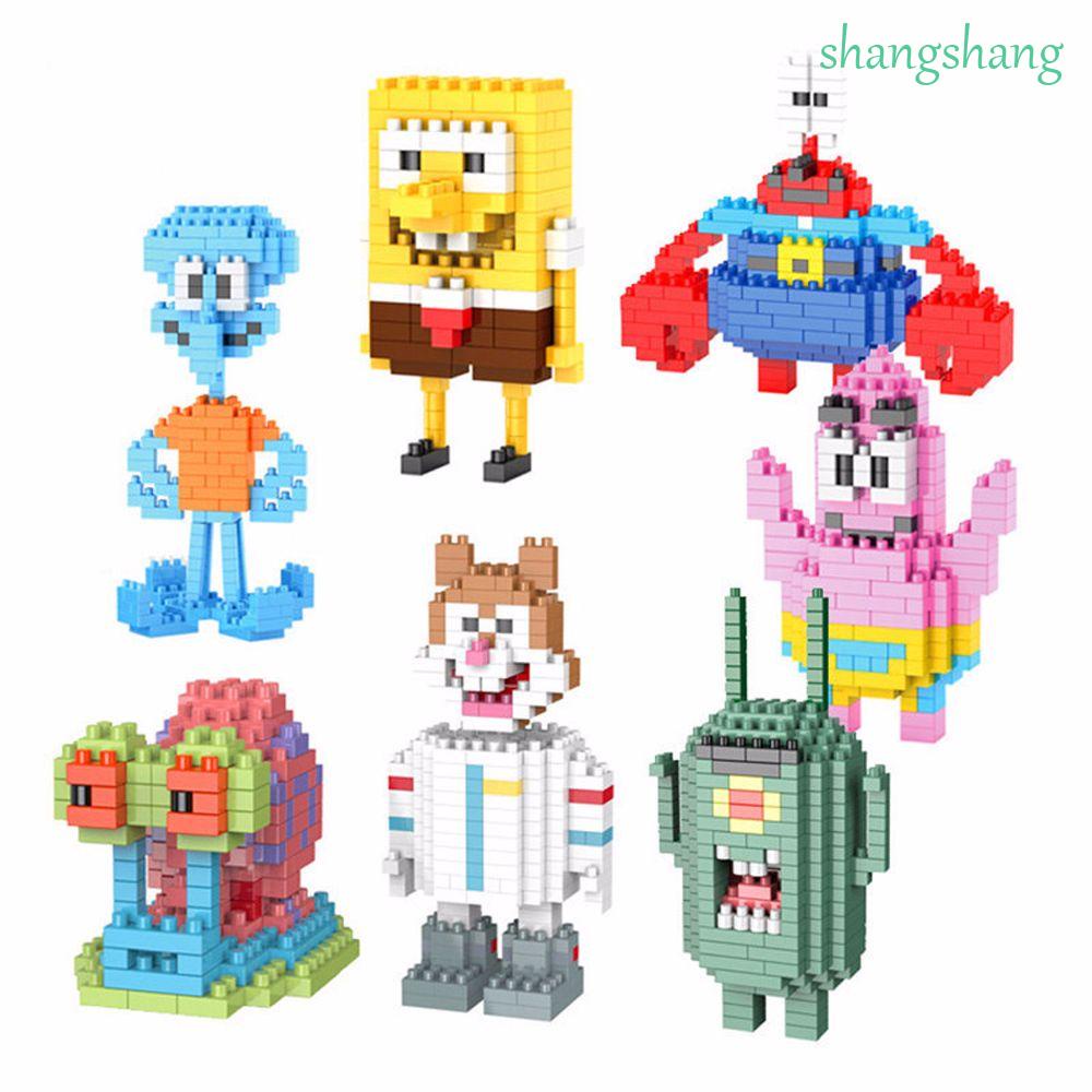 Shangshang1 Modelo De Construcao Diy Brinquedos Educativos Bricks Brinquedos Anime Dos Desenhos Animados Mini Blocos Pranchaton Blocos De Construcao Shopee Brasil