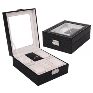 Caixa Porta Relógio 04 Lugares E Porta Joias. em Oferta na Shopee