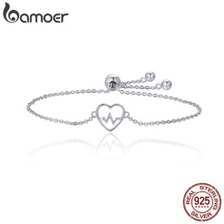 Bamoer 925 Prata A Forma De Amor Joalheria Da Moda Para Mulheres Presentes SCB019