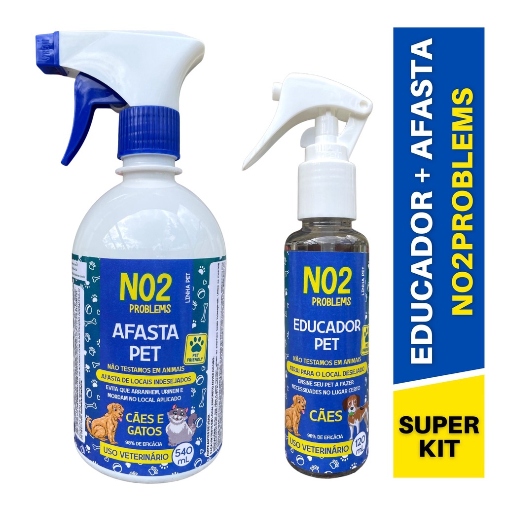 Kit Adestrador Para Cães Spray Xixi no Lugar Certo NO2PROBLEMS 500ml