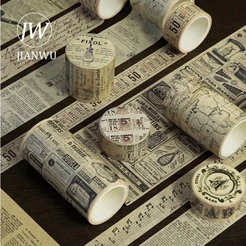 JIANWU 300 Cm Vintage Arte Multi-Tamanho Washi Fita DIY Jornário Scrapbooking Fundo Decoração Material De Fitas De Máscara Papelaria