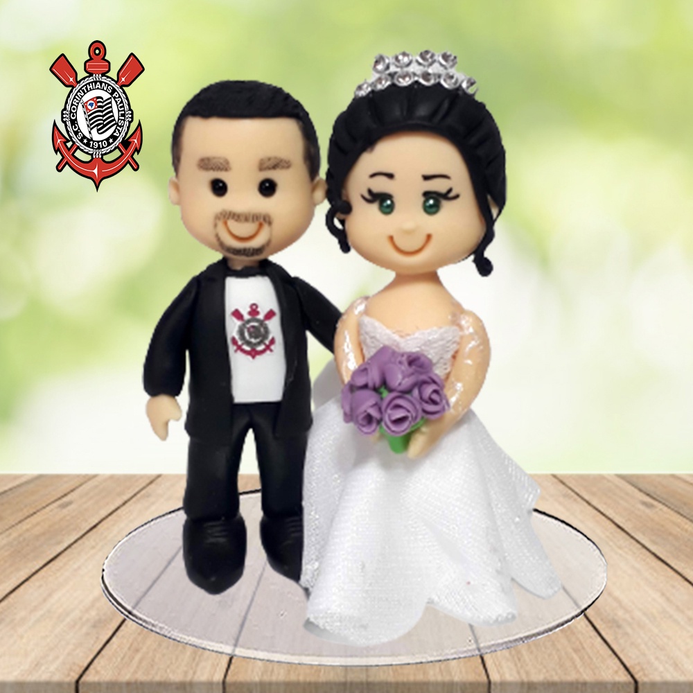 Topo de bolo casamento futebol  Produtos Personalizados no Elo7