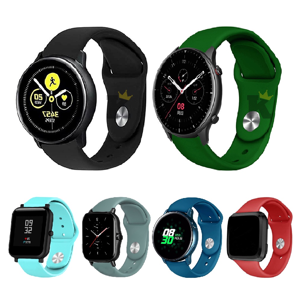 Pulseira de Silicone 20mm SmartWatch Amazfit Bip U, Bip U Pro, GTR, GTS,