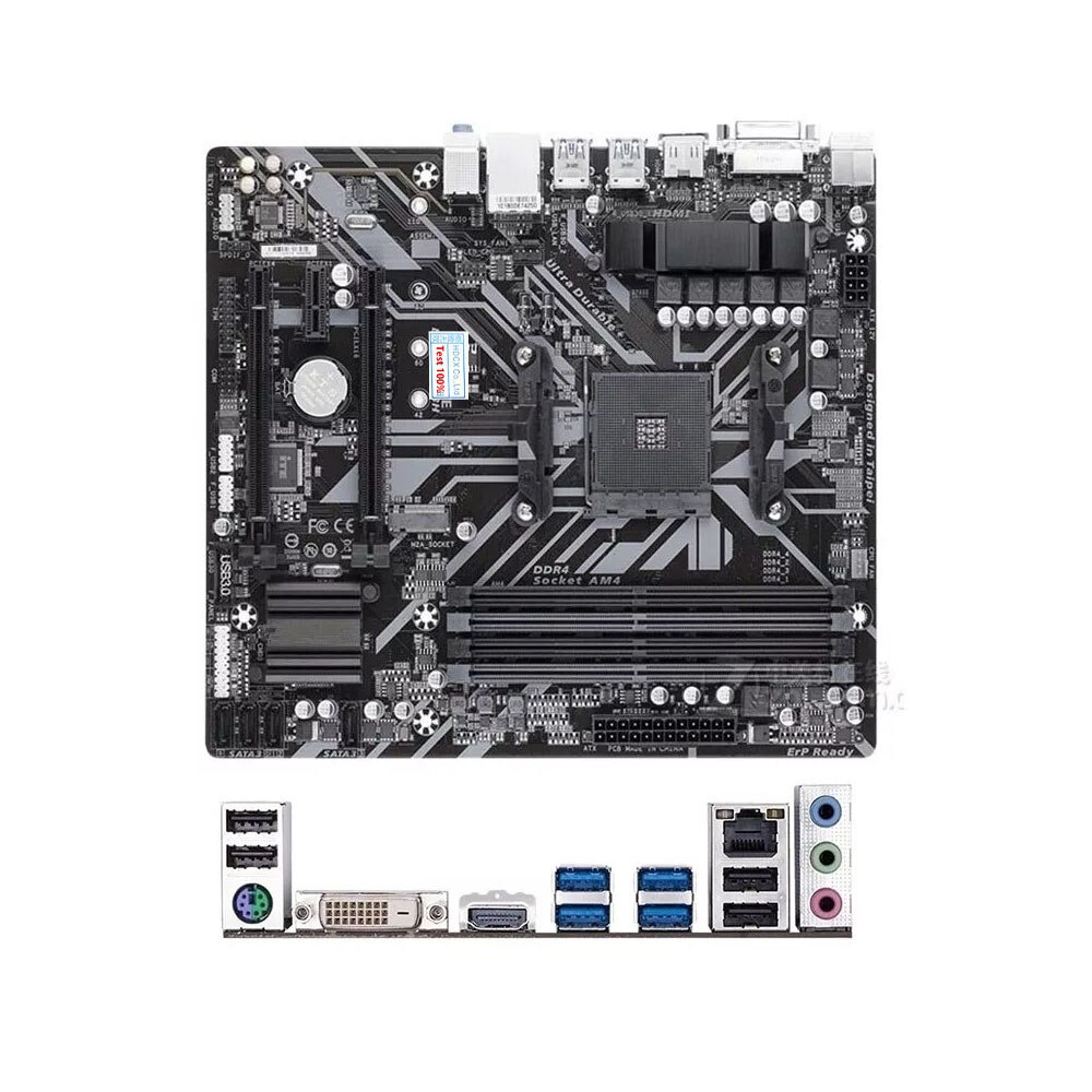 Para gigabyte ga b450m ds3h computador nvme ssd placa m e am4 ddr4 b450