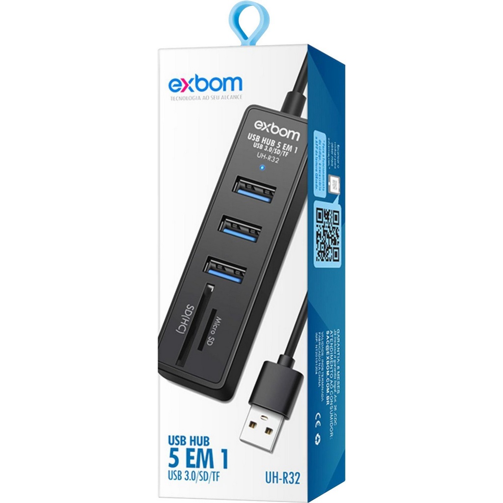 HUB USB 3.0 Exbom UH-R32 | Shopee Brasil
