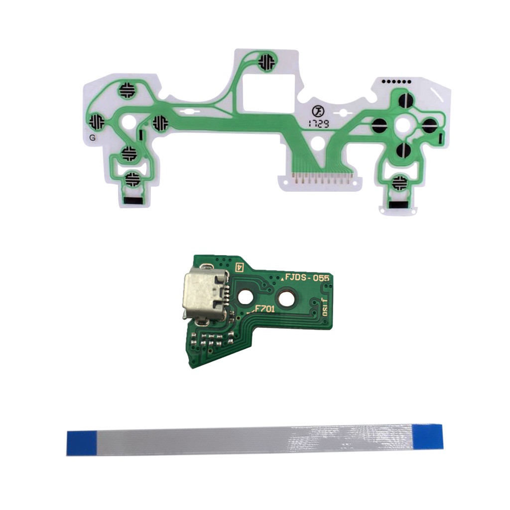Kit Película Condutiva + Placa Usb + Flat 12 Vias - Jdm-050 055 para Controle PS4 em Oferta na Shopee