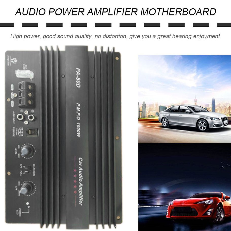 [xia] 12V 1000W Amplifier Board Audio Power Amplifier Powerful Bass