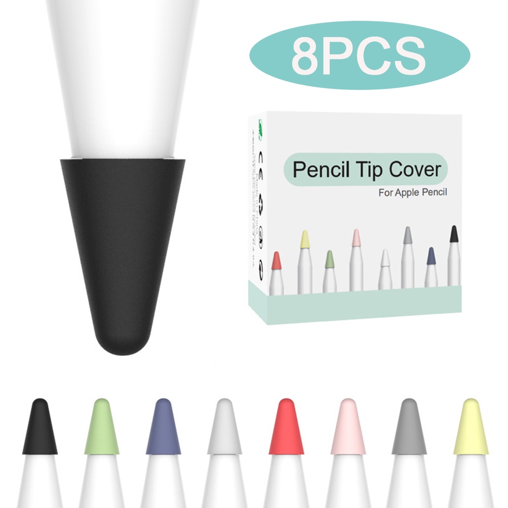 8 Pçs Silicone Lápis Ponta Caso Nib Capa Protetora Touchscreen Stylus Caneta Sub