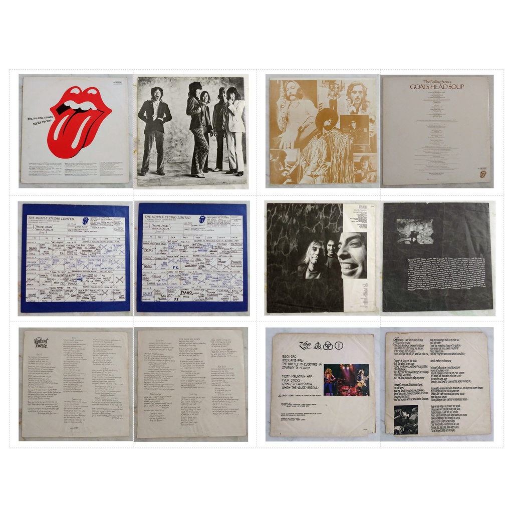 Encartes LP Rock e Pop - Nirvana - Led Zeppelin - Depeche Mode - Bon Jovi - Beatles - Violent Force e Outros