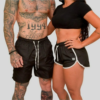 Kit Short Praia Casal Mozão Namorados Ele e Ela Moda Praia Casual