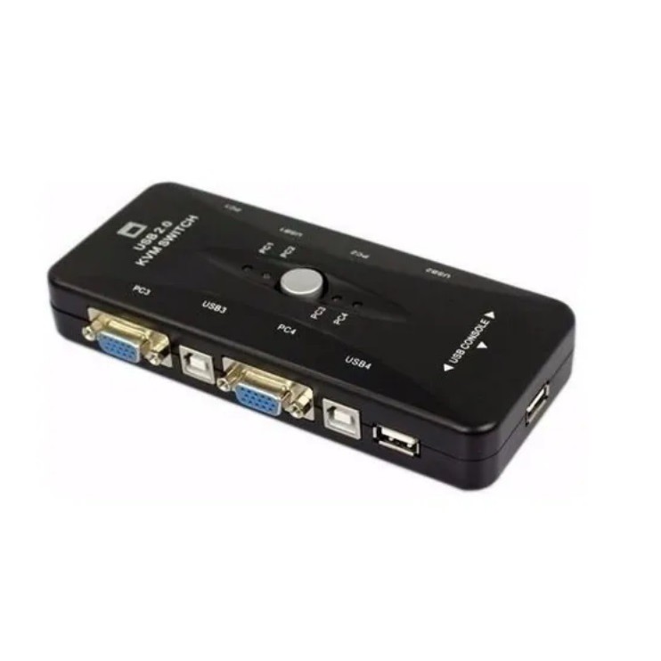 SWITCH VGA CHAVEADOR 4X1 KVM + 1 CONVERSOR HDMI X VGA